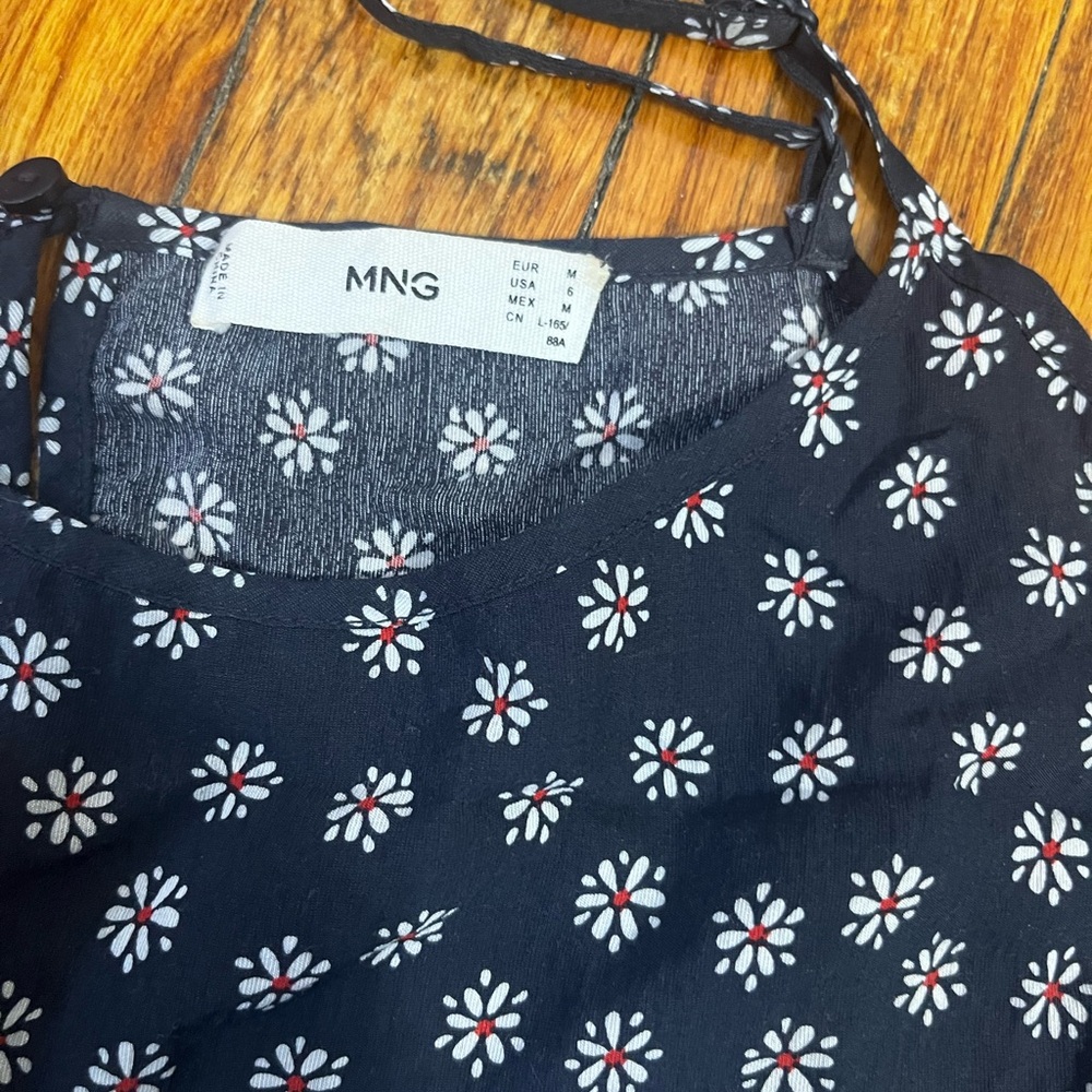 Mango navy Floral mini sundress - Picture 7 of 10